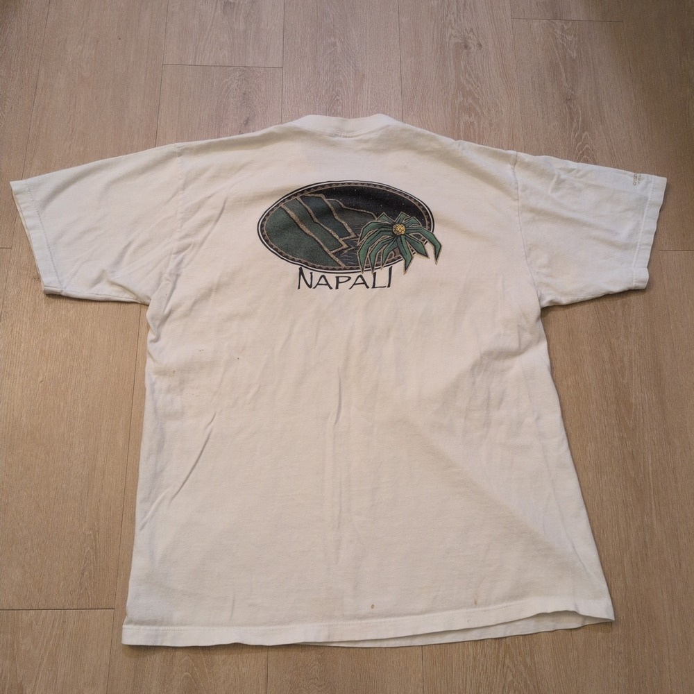 VTG Crazy Shirt Napali Maui Adult Large Shirt Surf Skate Ocean Skater Grunge USA